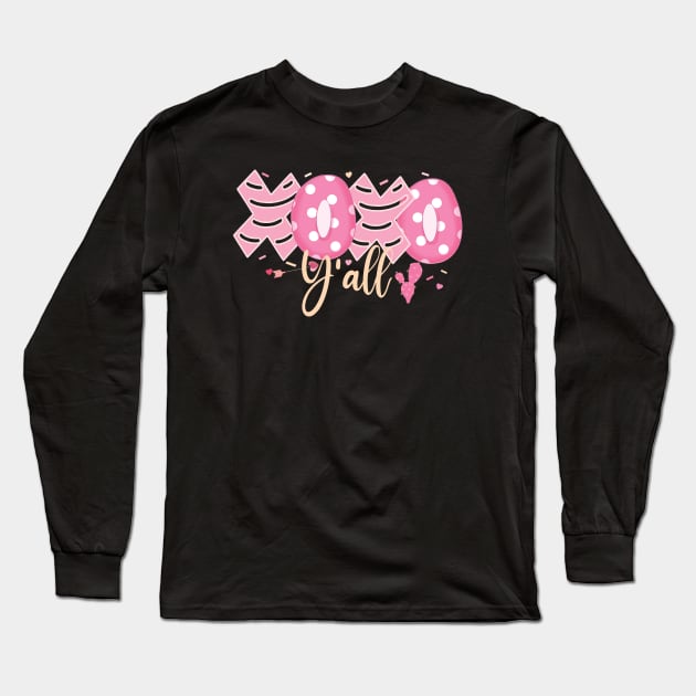 Xoxo Yall Western Valentine Day Long Sleeve T-Shirt by EvetStyles